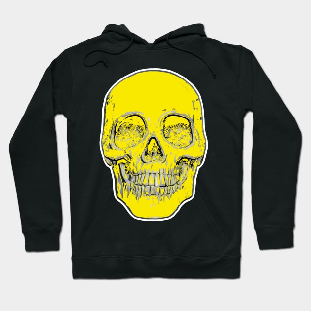 One Piece Skull, Yellow Skull, Golden Skull, Funny Skull Hoodie by Vladimir Zevenckih